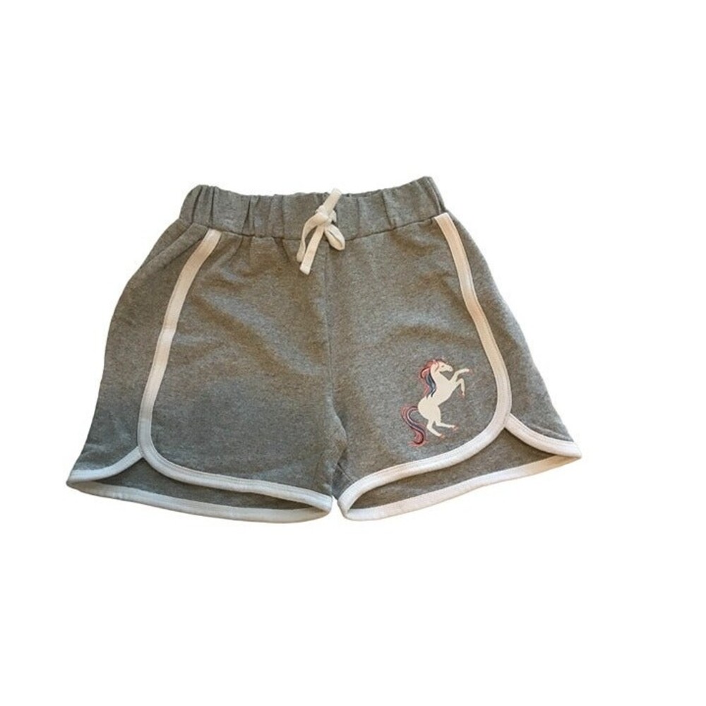 Girls 6X Unicorn Shorts Gray Pink Angel NEW